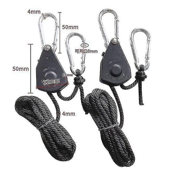 8pcs1/8 Plant Tent Lighting Lanyard Hanging Rope Hardware Tool Lighting Accessories Metal Nylon Poly