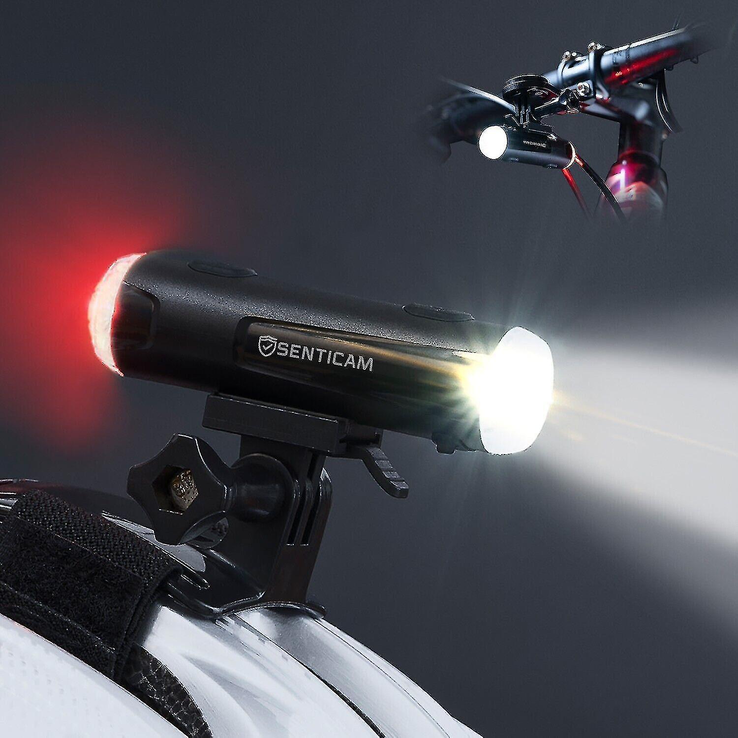 Bike Helmet Light Best Usb Rechargeable Bicycle Mtb Front Back Light Senticam