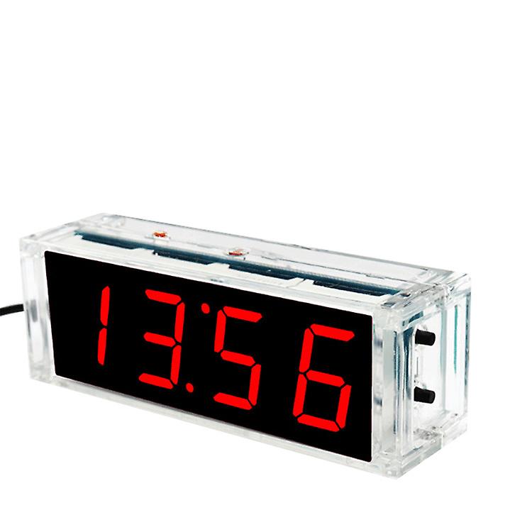 Kompaktes 4-stelliges DIY-Digital-LED-Uhren-Kit Temperatur-Datums-Uhr-Anzeige