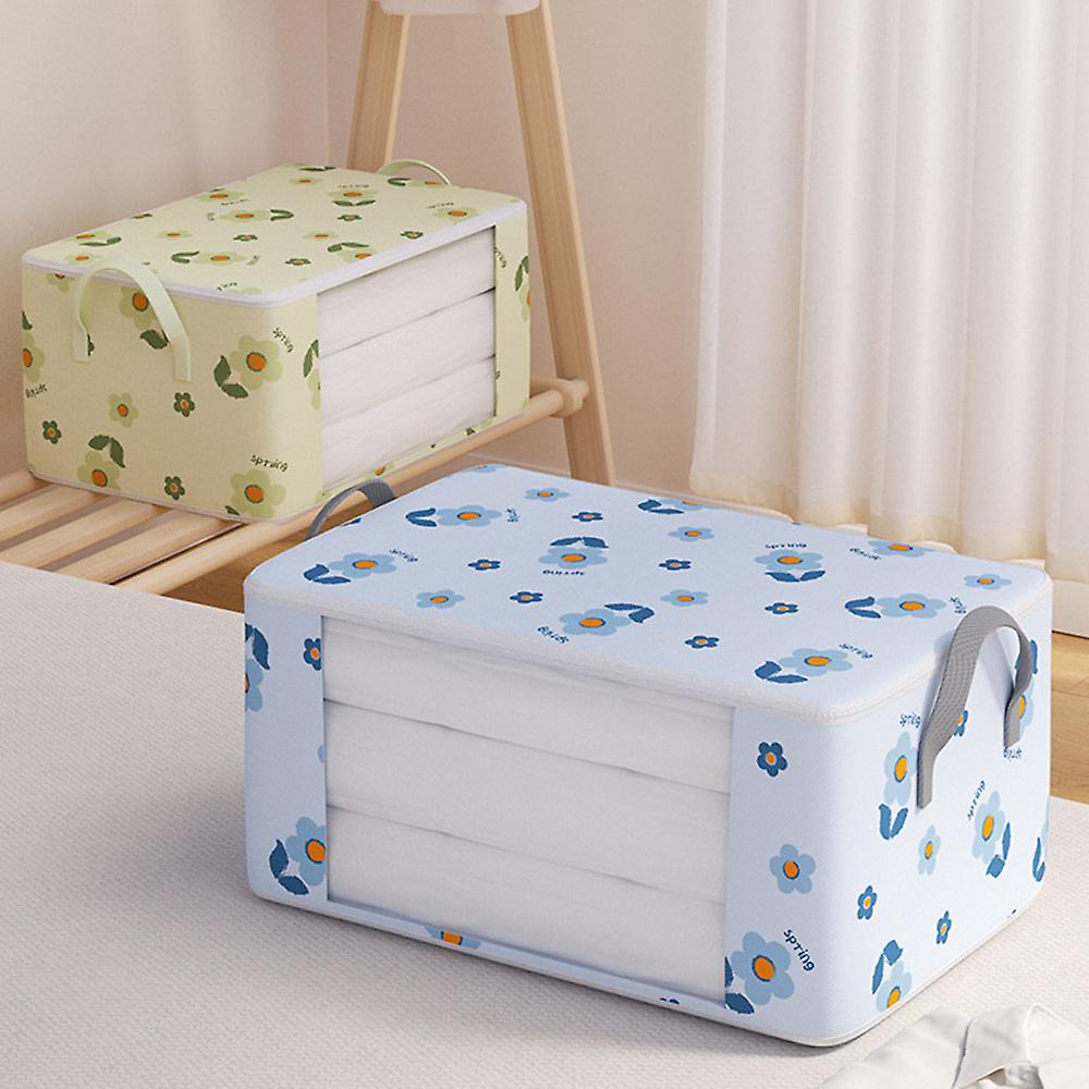 72L Clothing Storage Bag with Handle Stackable Dustproof Quilt Packing Bag for Quilt Storage