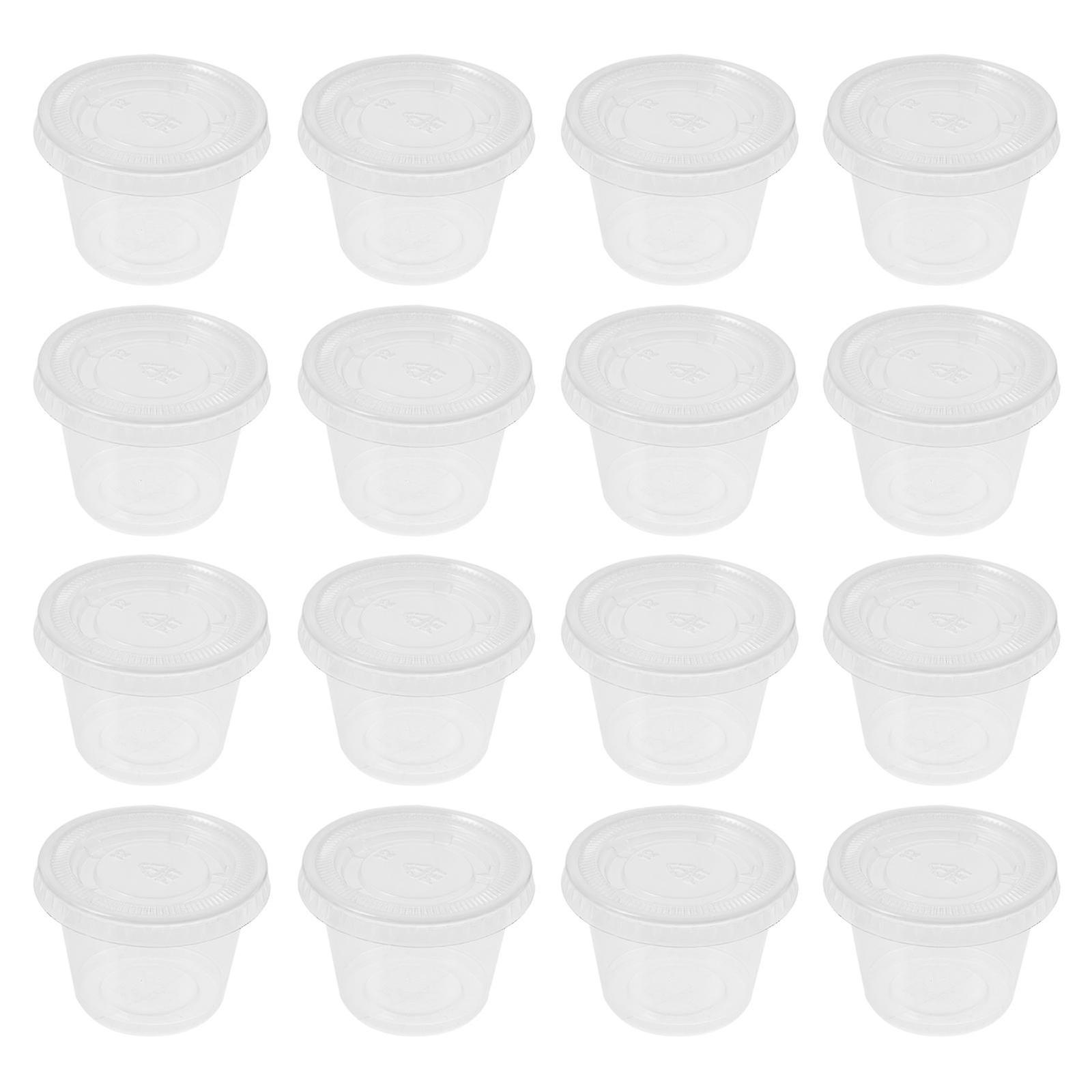 100 Pcs Containers Lids Jelly Cups Ketchup Cups Take Out Sauce Cups Dip Cups Disposable Sauce Cups