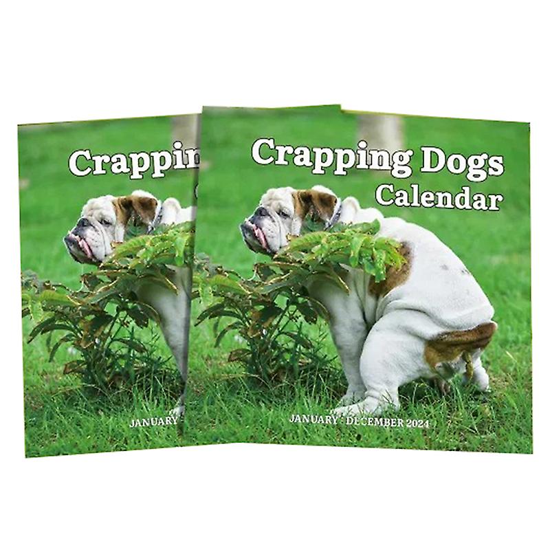 2024 Wall Calendar 12 Monthly Pooping Dogs Calendar Funny Dog Calendar Gag Gifts