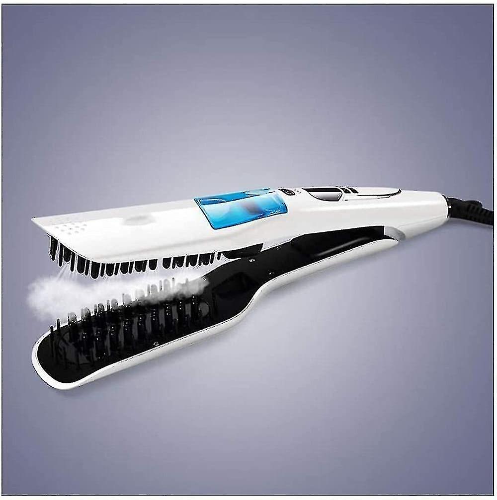 Piastre per capelli Vaporizzatore a vapore a ioni negativi Piastra per capelli Pettine Piastra per capelli elettrica Piastra per capelli Stecca per capelli a secco