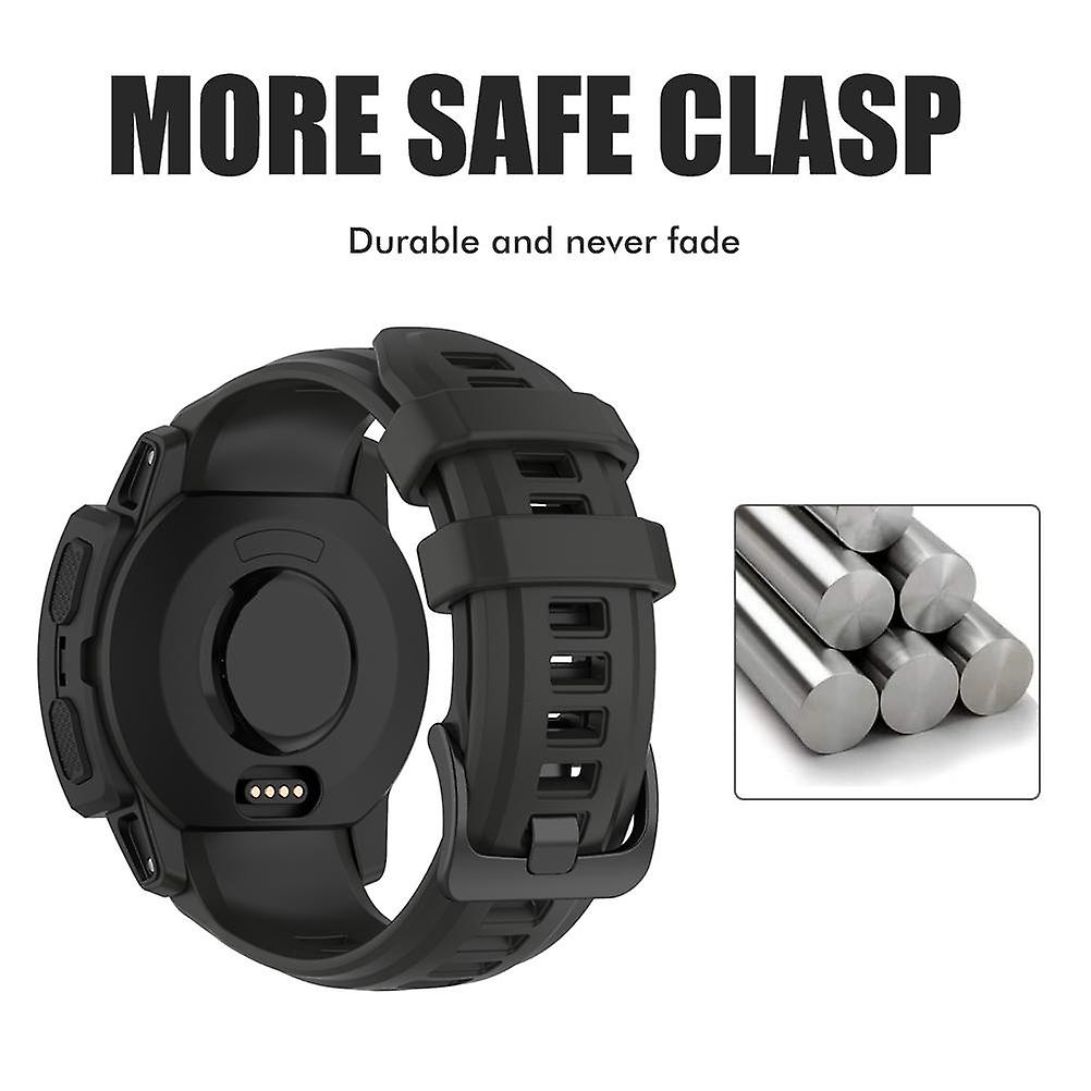 Replacement Straps Compatible for Garmin Instinct 2s Sports GPS Smartwatch Silicone Straps with Tools