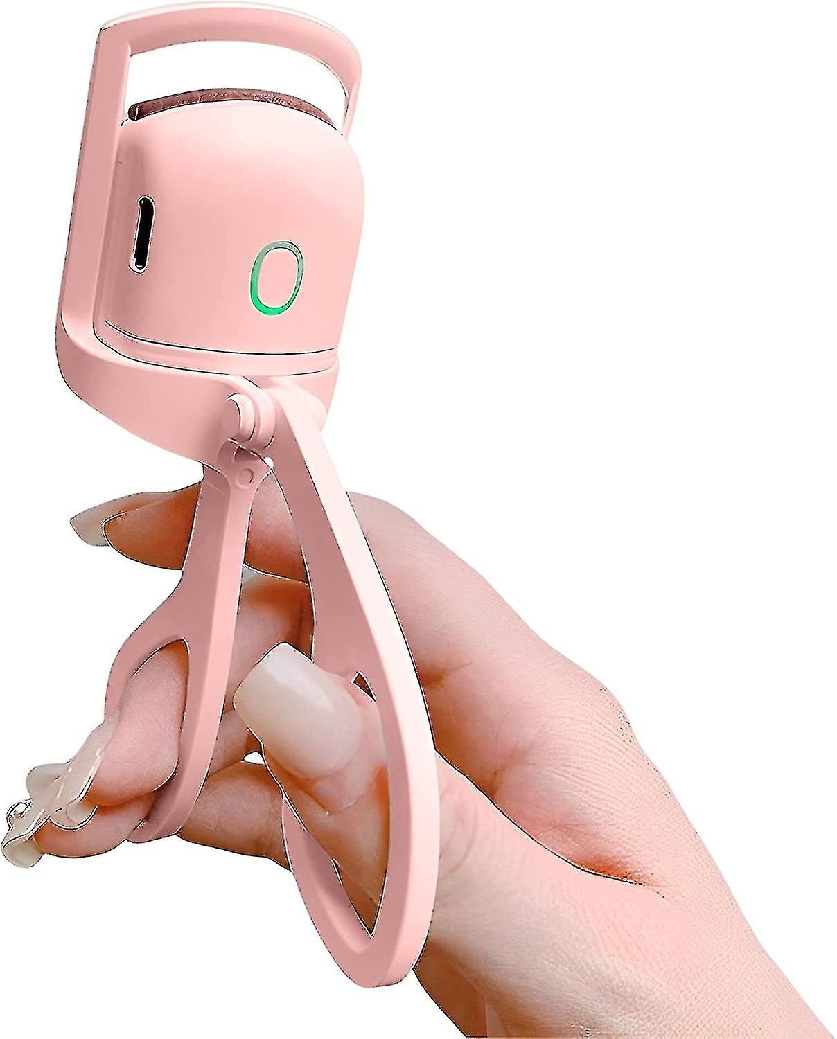 Rechargeable Electric Eyelash Curler,2 Heating Modes 200ma With Sensing Heating Silicone Pad(pink)