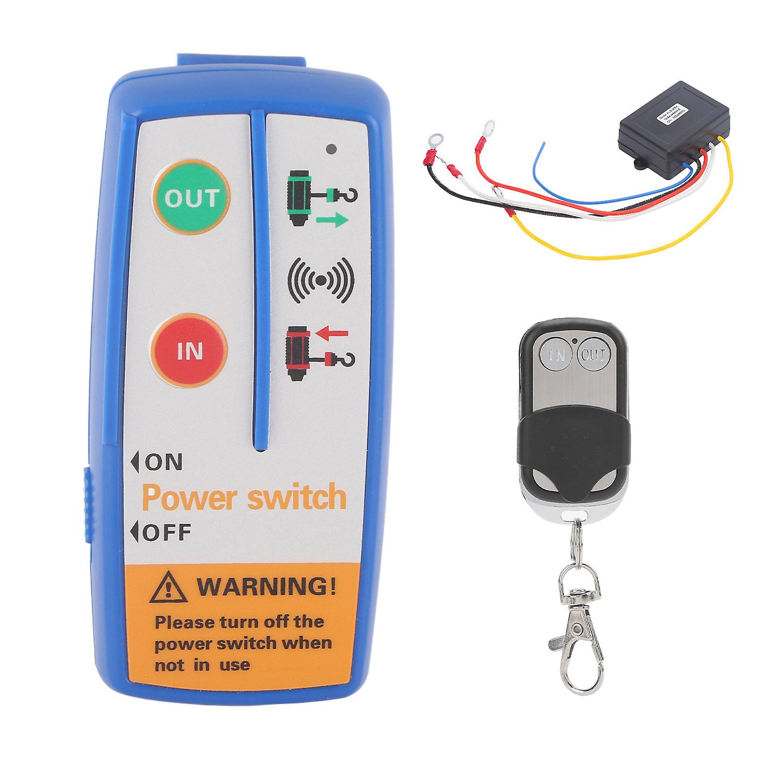 12V Winch Wireless Remote Control Kit 434MHz 50ft Long Range with Indicator Light for Truck ATV