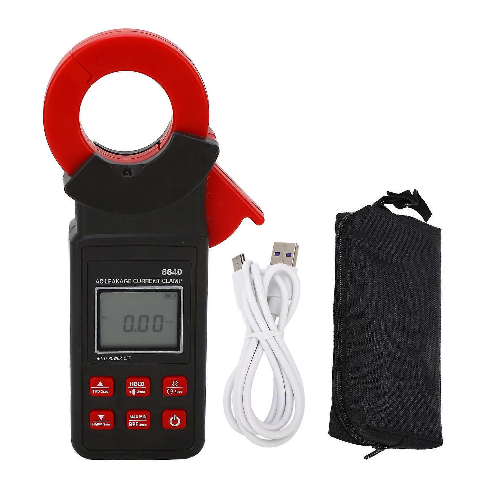 Clamp Current Meter Multifunctional Anti Interference High Accuracy Backlit AC Leakage Current Clamp Tester