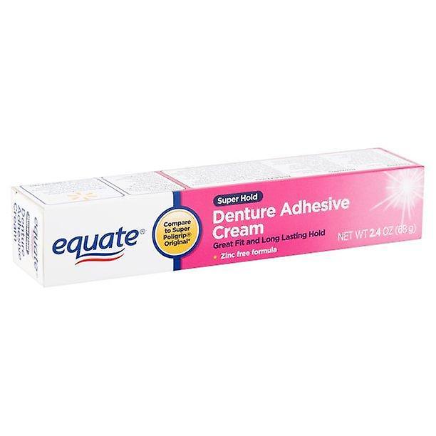 Equate Super Hold Denture Adhesive Cream, 2.4 Oz