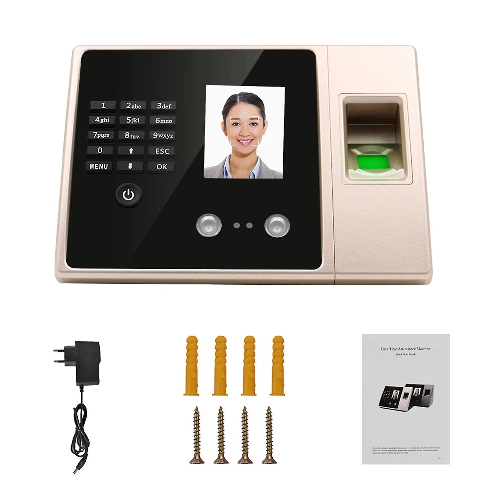 Intelligent Biometric Attendance Hine With Hd Display Screen Time Clock Support Face Fingerprint Password