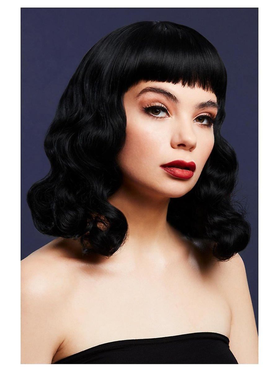 Black Short Fringe Wavy Wig