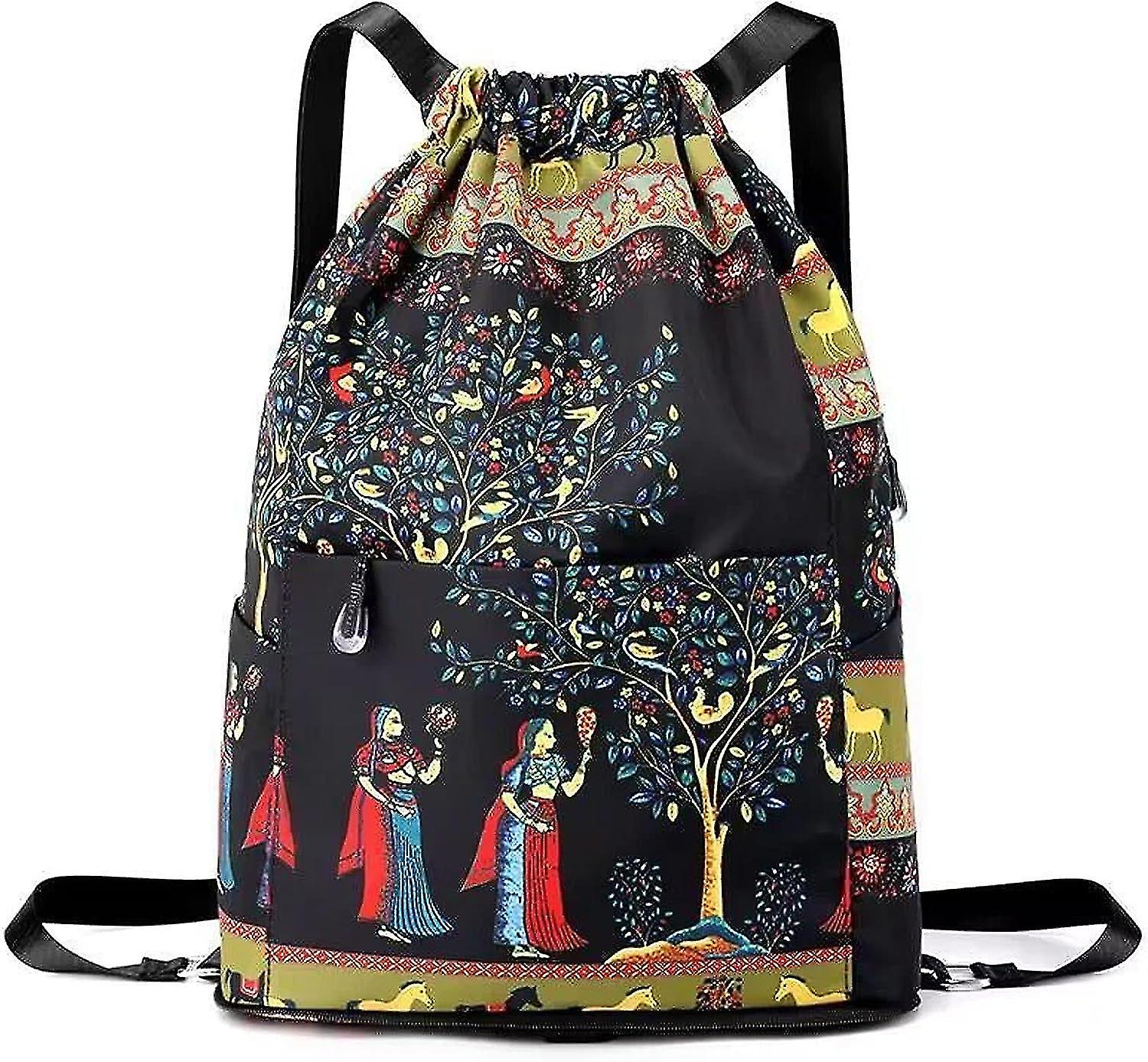 Idearock Drawstring Foldable Large Capacity Dry-wet Separation Travel Sports Backpack Foldable Waterproof Drawstring Bag