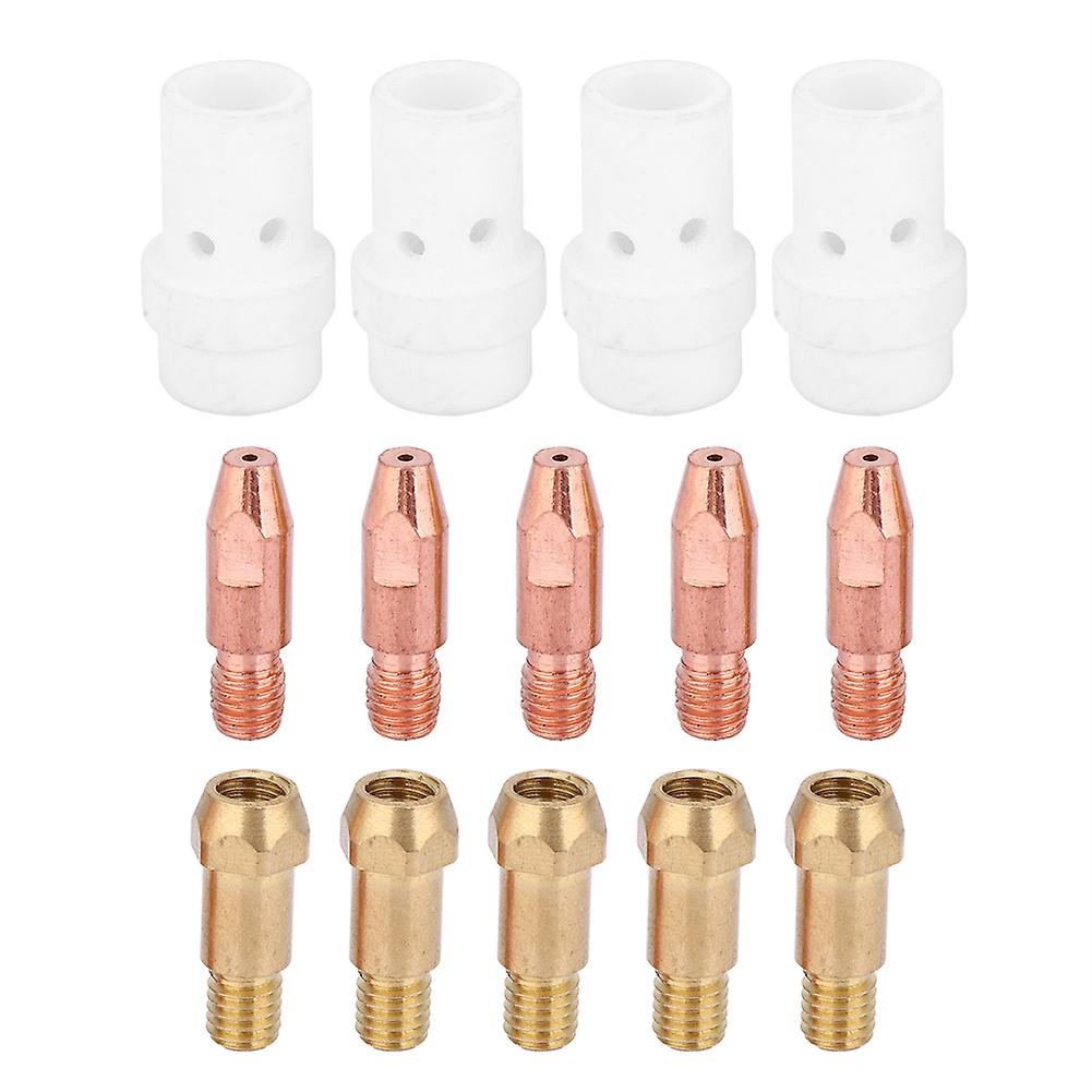 14pcs Contact Tip Gas Diffuser Tip Holder Set for Binzel 36KD MIG Welding Torch1.0mm