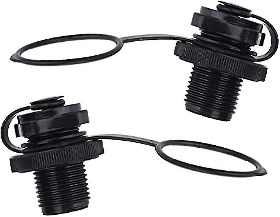 Pack Air Valves Valve Adapter Plugs for Kayak Inflatable Boat, Black