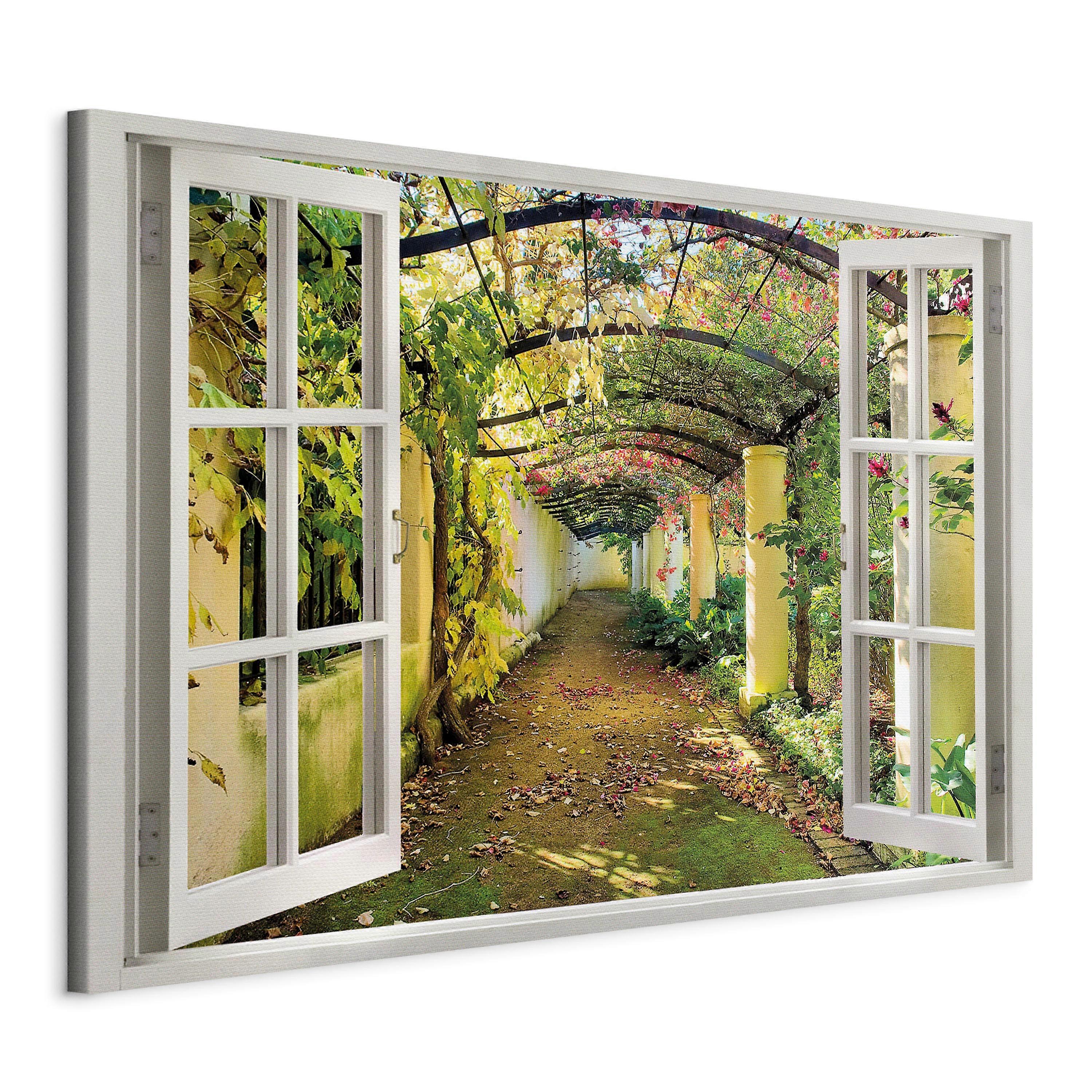Canvas Print - Window: View on Pergola