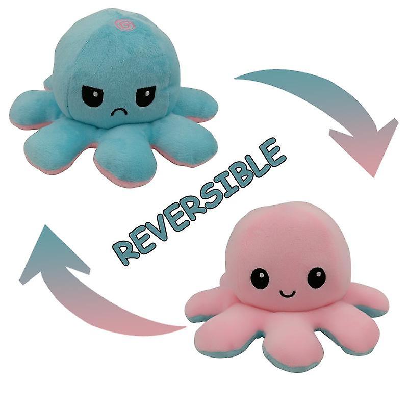 Double-sided Flip Octopus Plush Toy Children's Gift-multicolor
