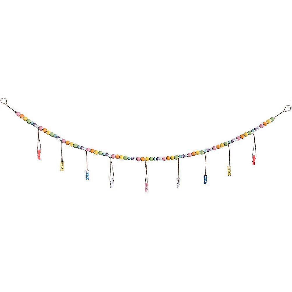 Picture Hanging Bead Rope Rustic Photo Display Decor Picture Display String