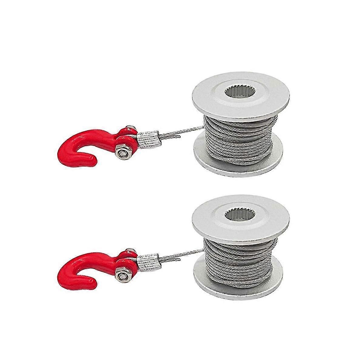 2pcs 25t Steering Gear Servo Winch Wheel Drum For 1/10 Rc Crawler Car Trx4 Axial Scx10 90046 Upgrad