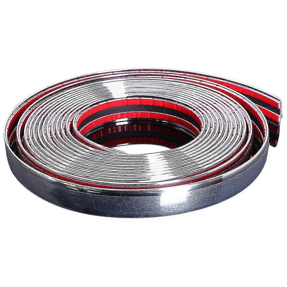 20mm 5m الكروم تصميم السيارة صب قطاع تقليم الذاتي لاصق تحطم حامي فان