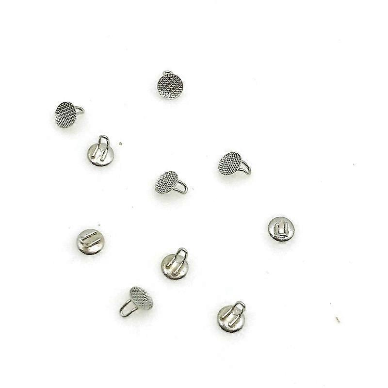 10 Pc Dental Lingual Buttons Bondable Crimpable Round Base with Hook