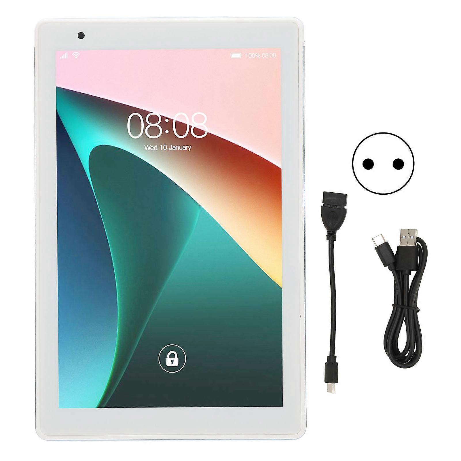 8 polegadas Tablet 4G RAM 64G ROM 1960x1080 IPS Display Screen Blue Chamando Tablet PC para Android 10 100?240V EU Plug