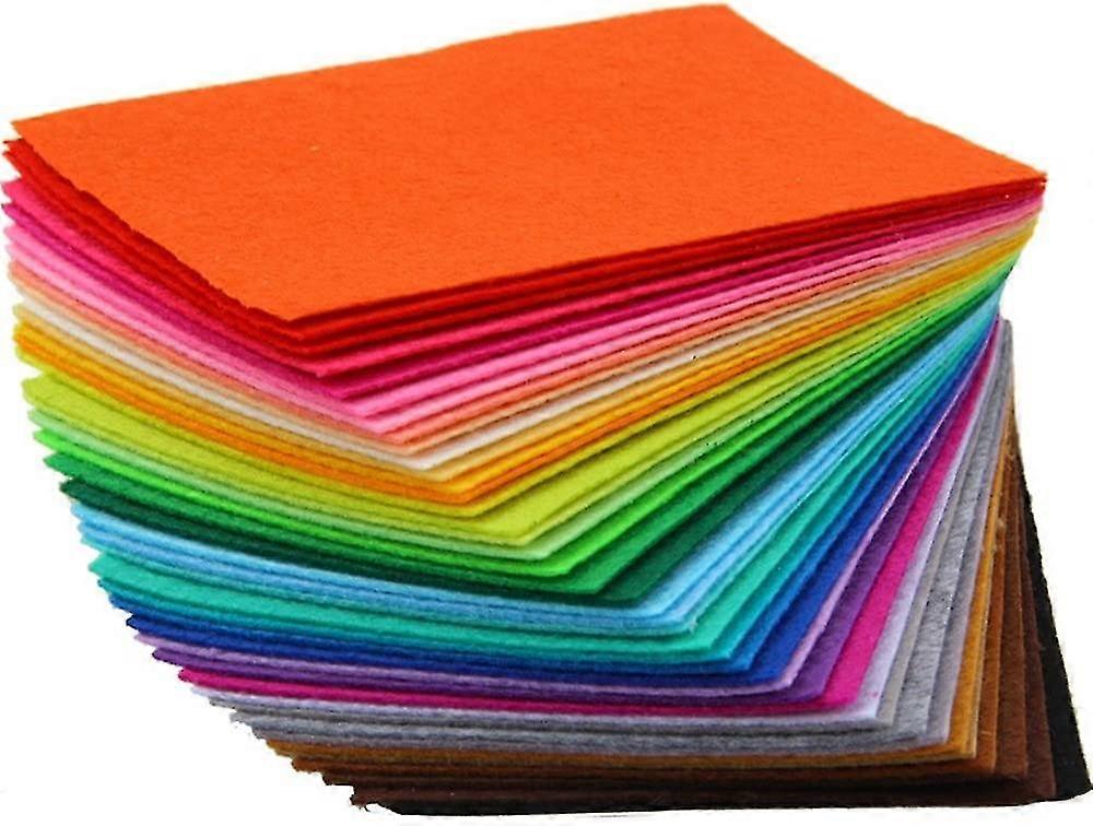 set of 40 multi-colored felt sheets for arts and crafts - colored felt for crafting - felt fabric