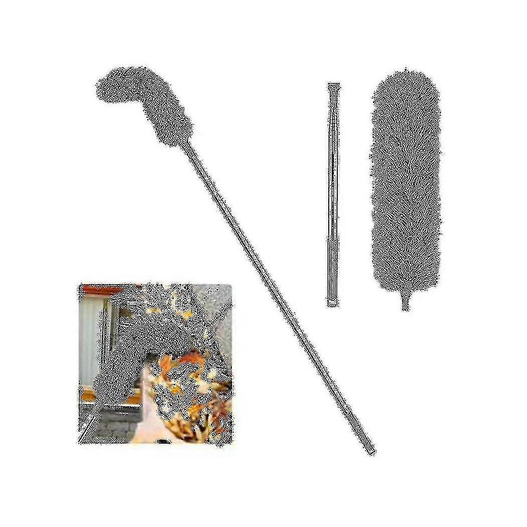 Gutter Cleaning Brush Roofing Tool With Telescopic Extendable Pole 8.2ft Guard Cleaner Tool Easy Re