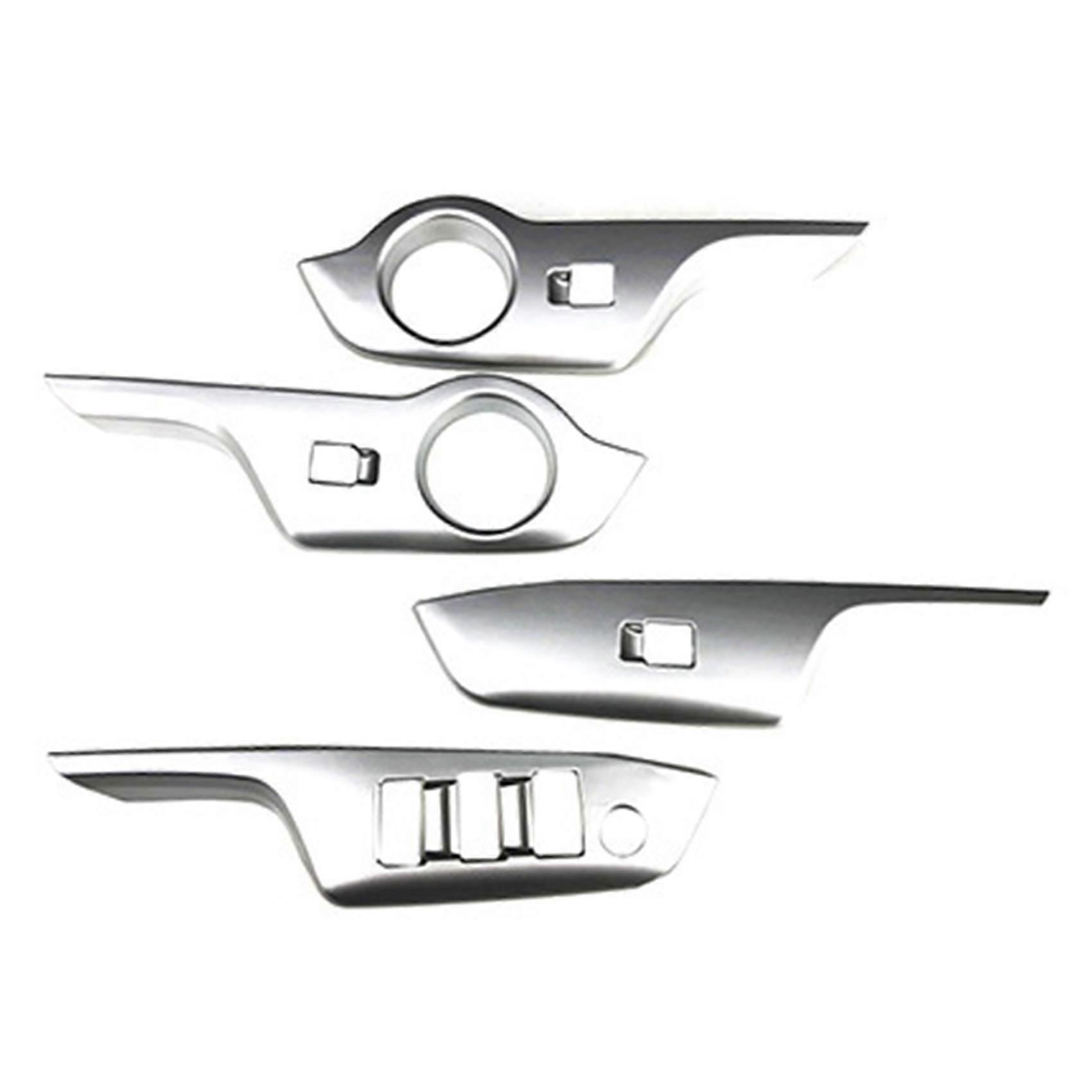 For C- 2016-2021 Window Switch Panel Cover Window Switch Panel Glass Lifting Control Matte Silver