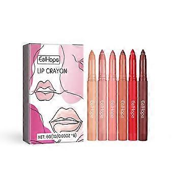 Matter Lippenstift 6-farbig Set 6g Langanhaltendes Make-up Feuchtigkeitsspendend Milde Inhaltsstoffe