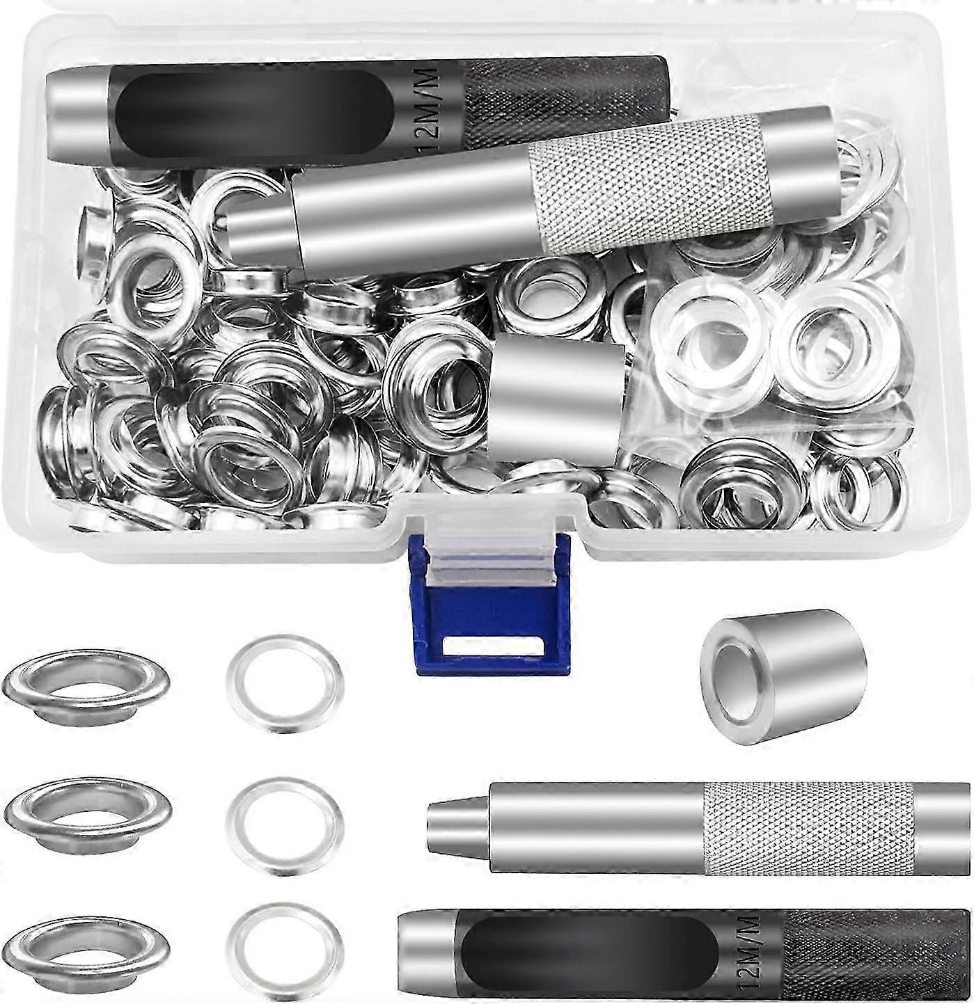 Occhielli Grommet Tool Kit 12mm Metal Grommet Set 100 Set Kit occhielli Kit Occhielli Kit per Tela Tarp Ten