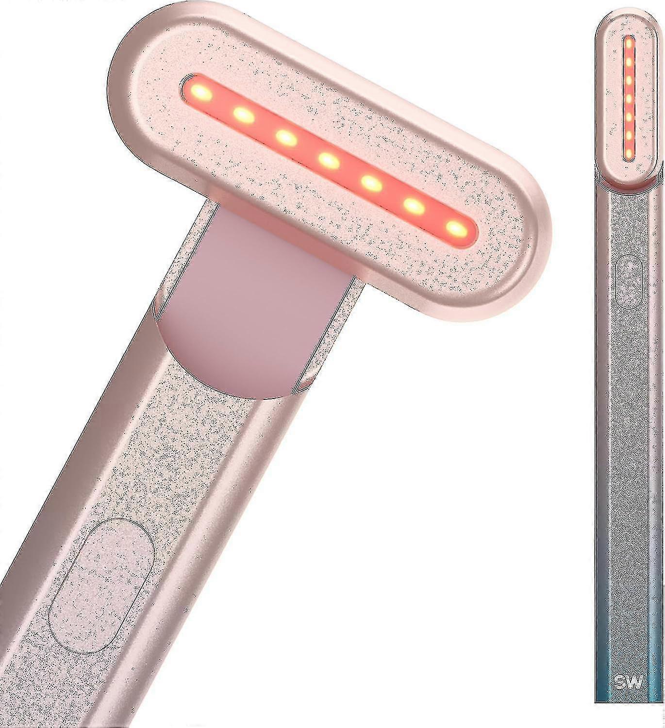 4'ü 1 arada Işıltılı Değnek, Yüz Masajlı Yüz Cilt Bakım Çubuğu, Yüz Çubuğu (pembe altın)