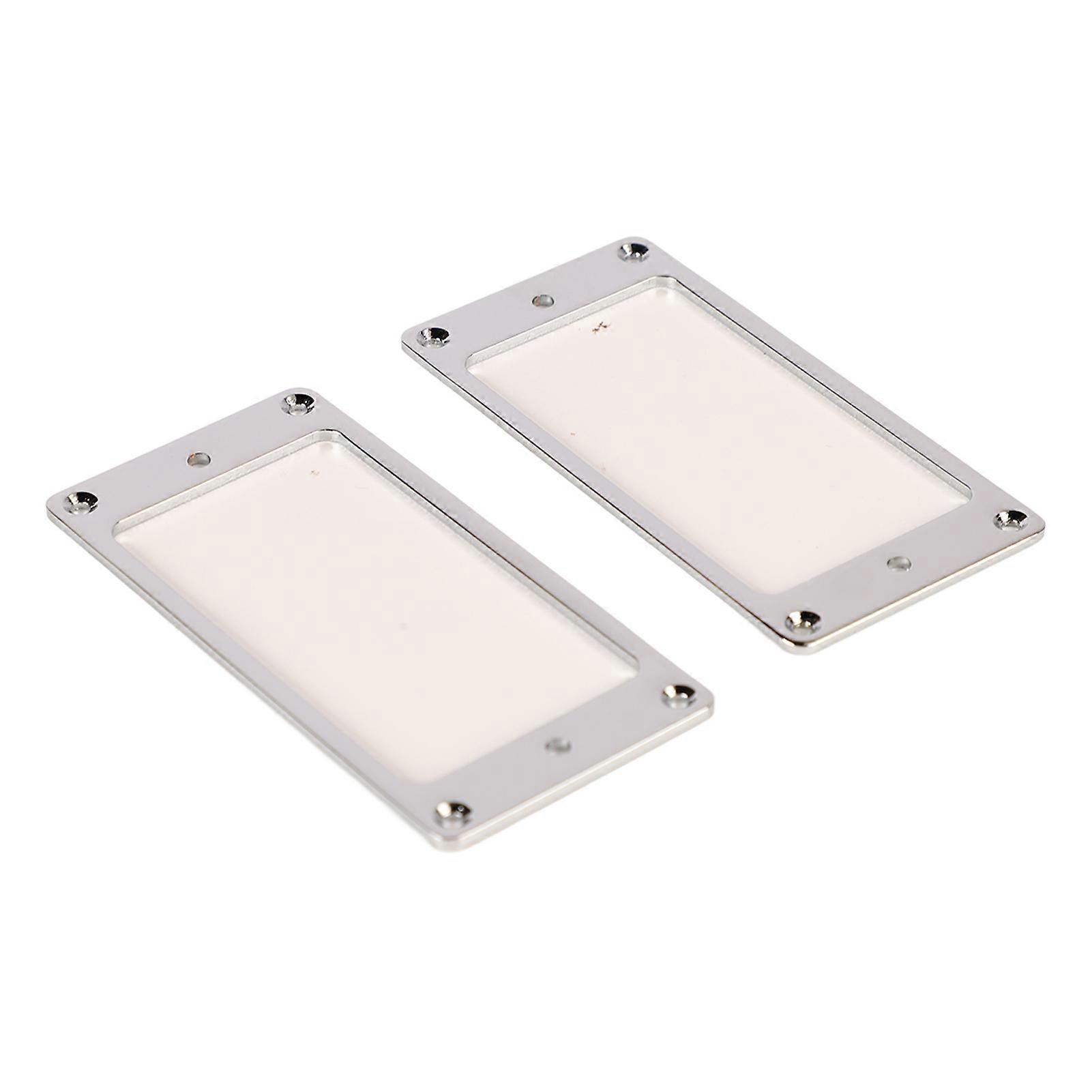 2Pcs Guitar Pickup Frame Metal Curved Bottom Delicate Smoothly Appearance Guitar Pickup Ring Replacement