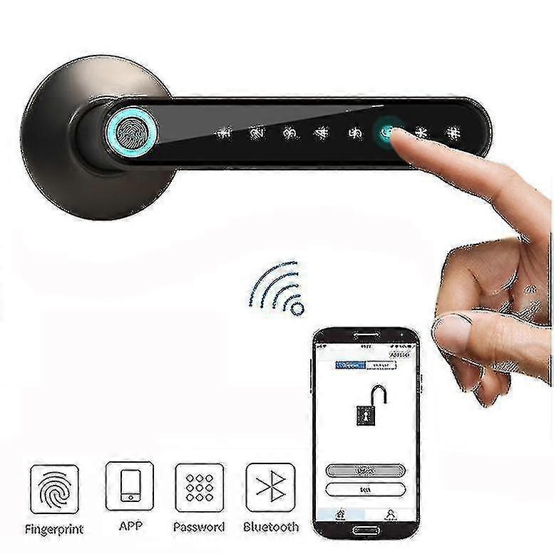 Fingerprint Electronic Door Lock Smart Bluetooth Password Handle Lock