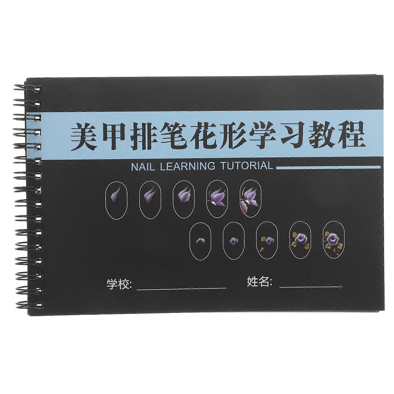 Nail Practice Book Learning Paper Book Nail Practice Template Manicure Drawing Exercise Book