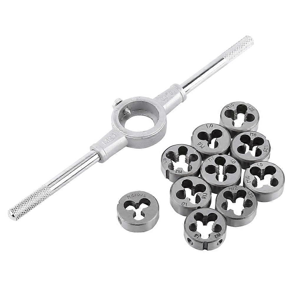 11PCS/Set Screw & Die External Thread Cutting Tapping Hand Tool Kit YEMAA