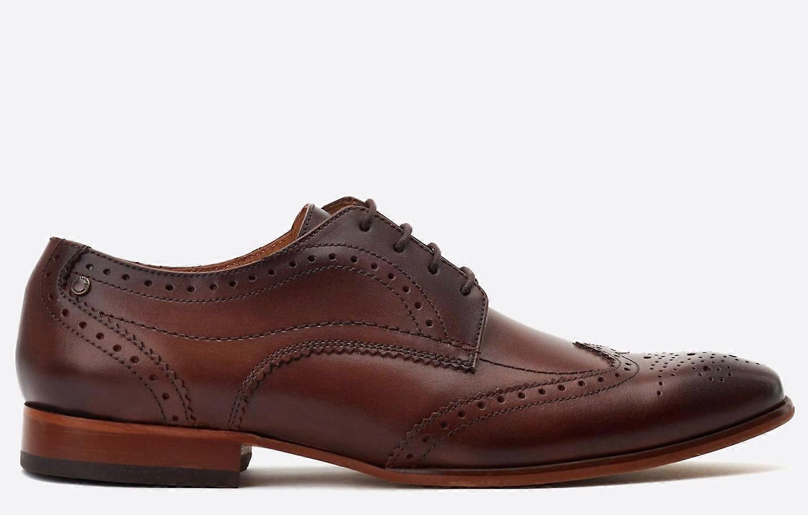 Base London Barbera Brogues Shoes Dark Brown