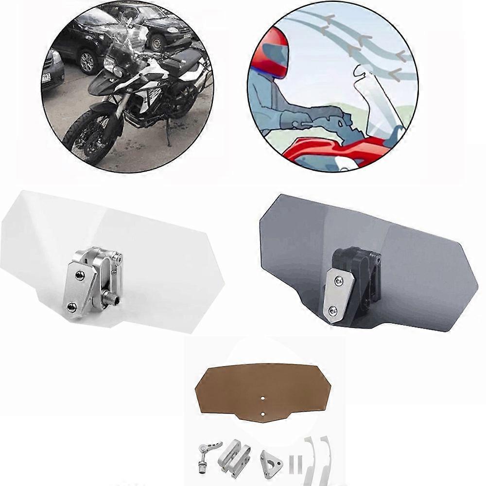 Motorcycle Windshield Clamp-On Variable Universal Windscreen Spoiler Extension For BMW Windscreen For R1200GS F800GS For Yamaha