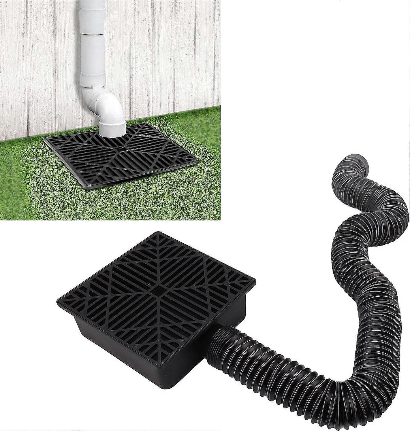 Gutter Downspout Extensions Dual Drain Holes Rain Gutter Downspout Extensions Flexible 8ft Drain Downspout Extender with Slope Design Down Spout Drain