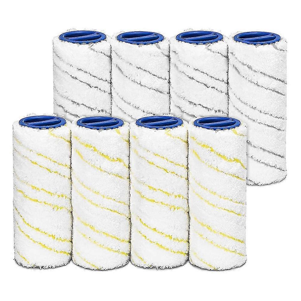 8 Piece Replacement Parts Roller Set For Fc7 Fc5 Fc3 Fc3d Ewm2 Electric Hard Floor Cleaner, Replace