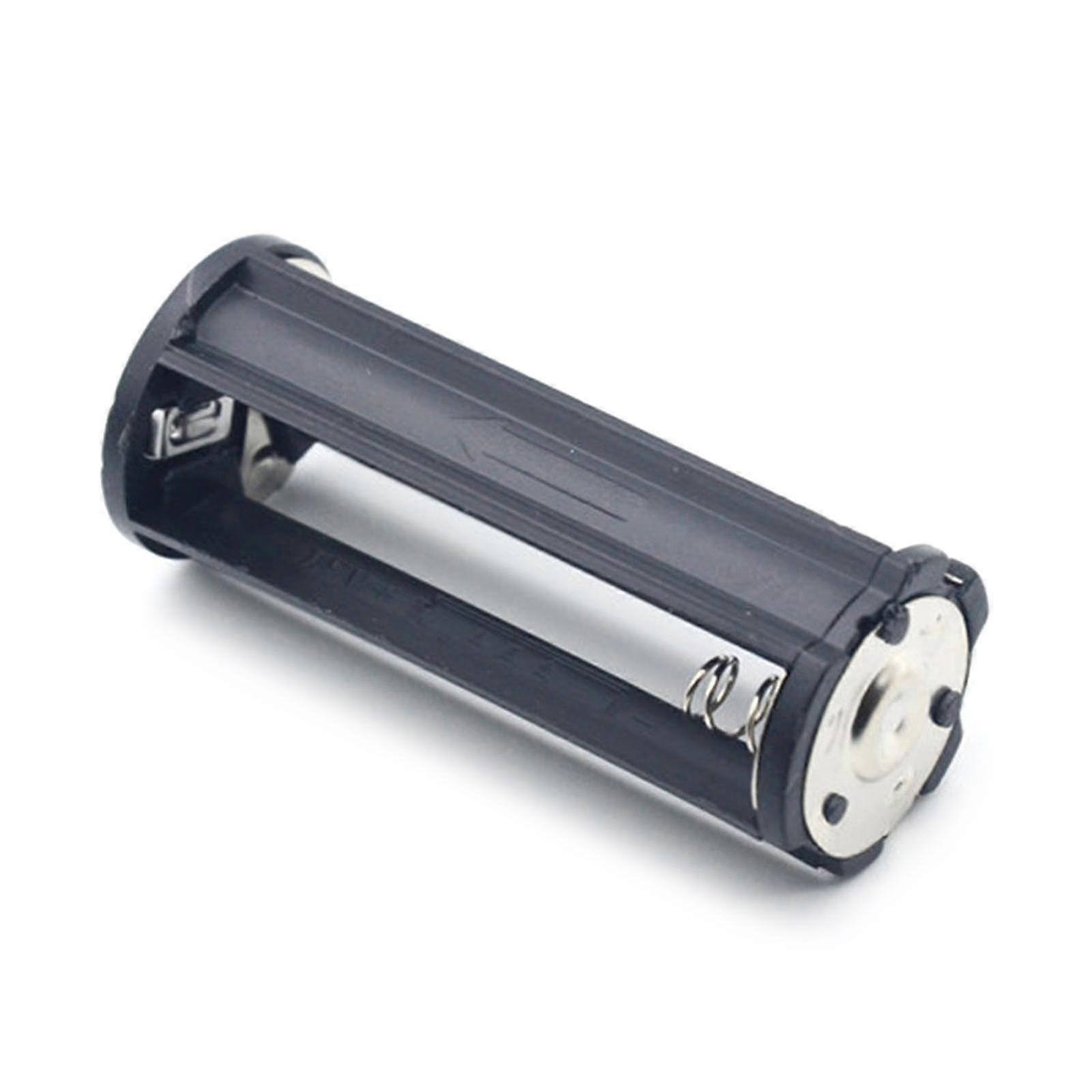 Black Cylindrical Type Plastic Battery Holder For 3 X Aaa Battery Led Flashlight