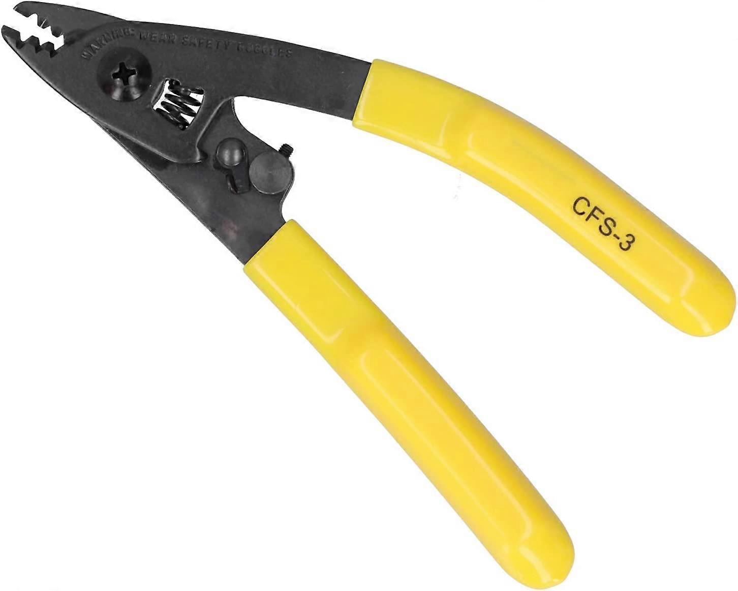 Fiber Optic Stripping Pliers Floor Type Cable Wrapping Scissors Wire Stripping Pliers (Yellow) (1pcs)
