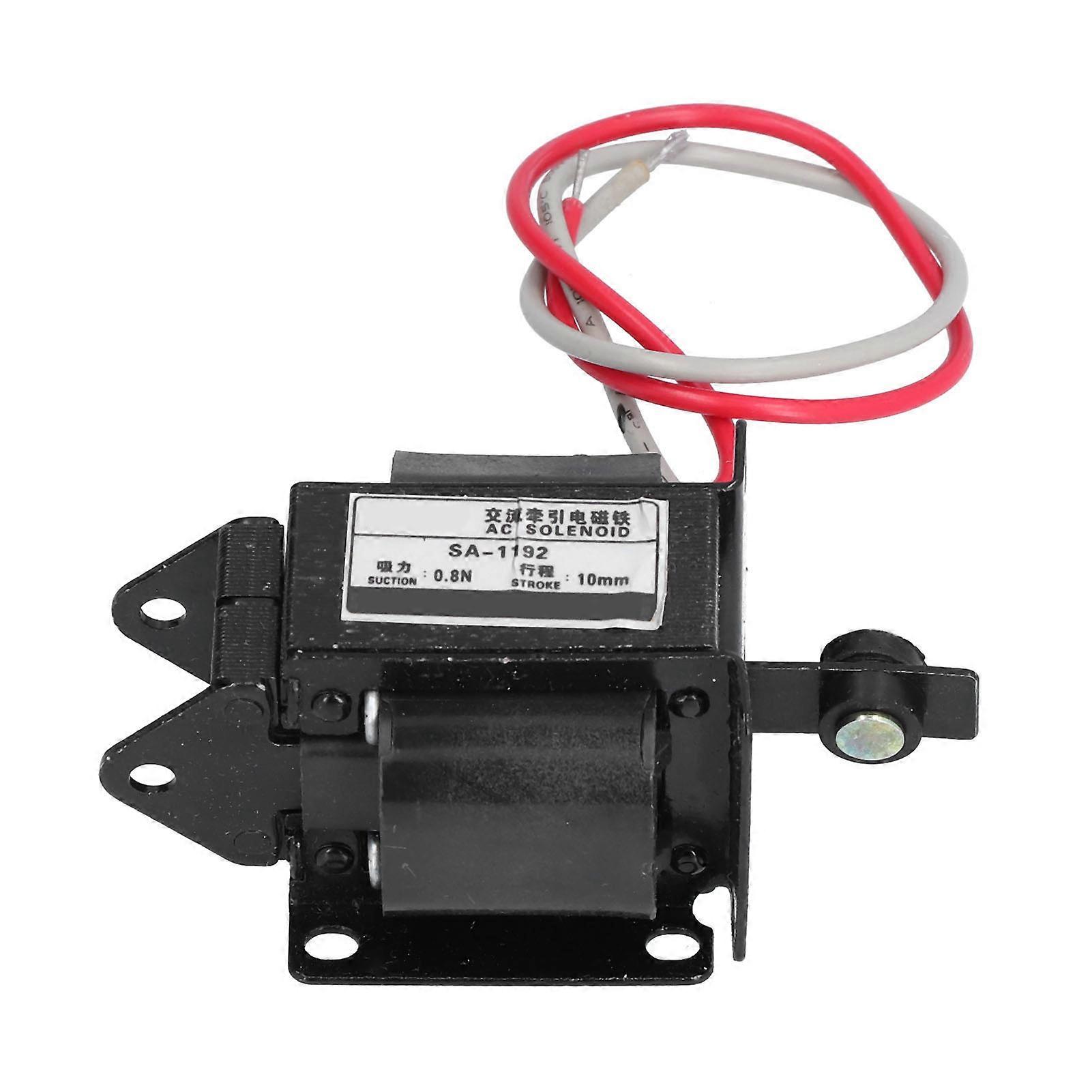 Produktbild von AC-Solenoid Elektromagnet Push-Pull-Typ SA-1192 – 220 VAC, 7,8 N Hub 10 Mm, 0,7 A Anzug, Stabiler Betrieb, Für Industrielle Automation & Maschinenbau