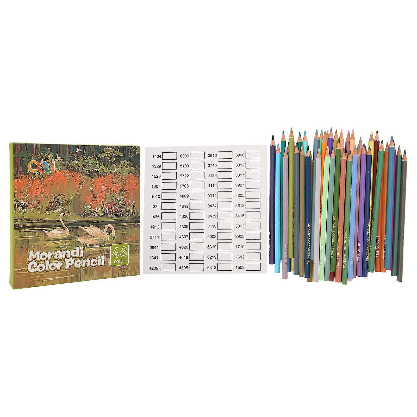 Colored Pencils Rich Vibrant Colors Smoothly Coloring Presharpened Sketch Pencils for Coloring Sketching Painting 48 Colors
