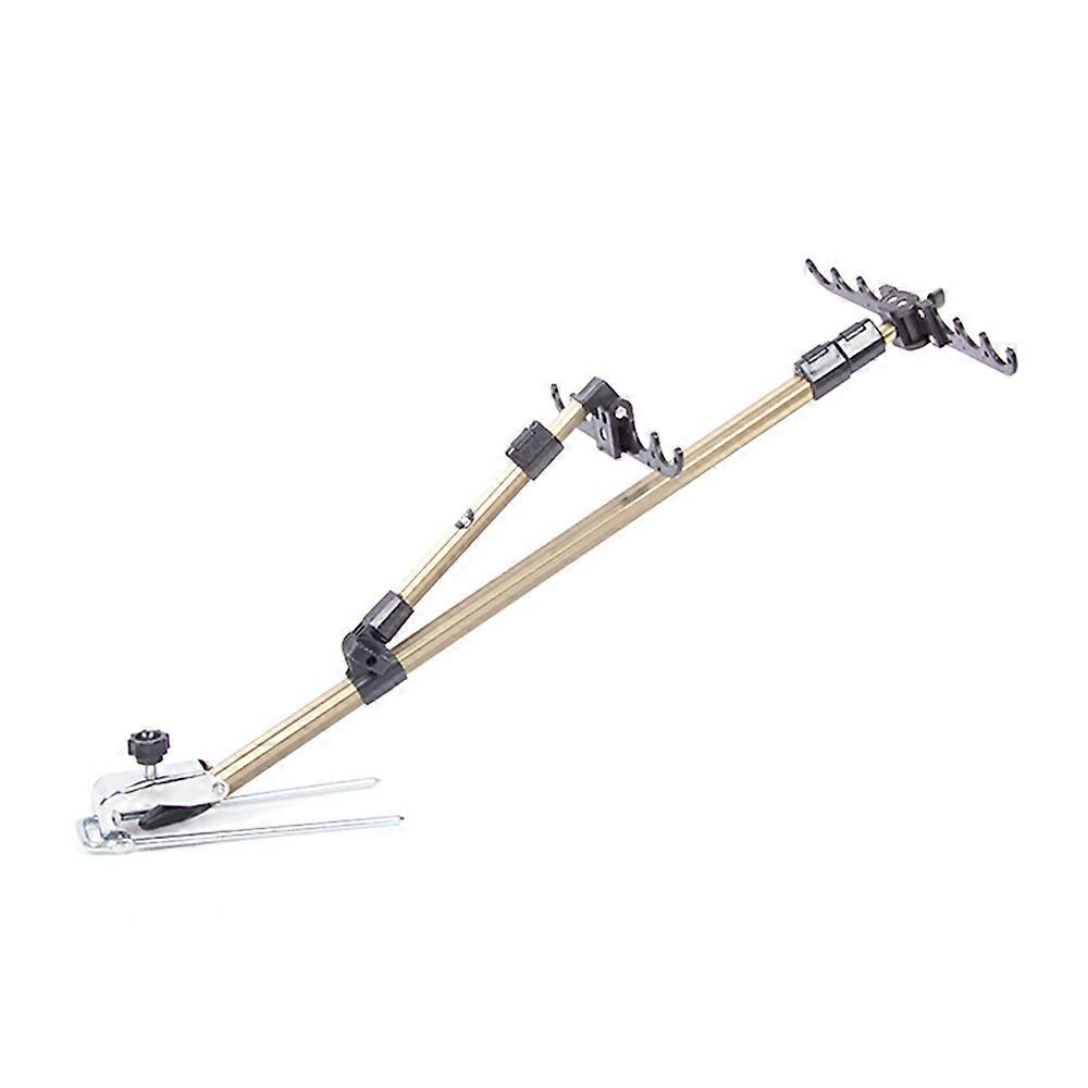 Multi-functional Aluminum Alloy Fishing Rod Holder Adjustable Retractable Fish Pole Stand Bracket Fishing Accessory
