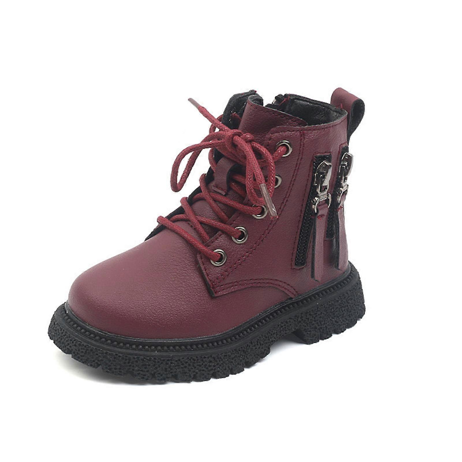 Autumn Children Flat Booties British Style Lace up Comfy Boots Gift for Daughter Kid Student