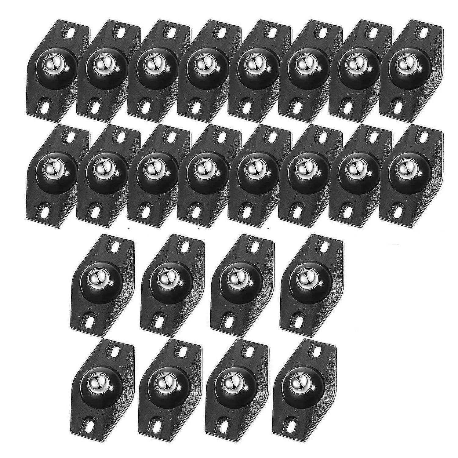 24 Pieces Adhesive Wheels Mini Fixed Wheels Caster Boxes Caster Small Caster Paste Sticky Caster Bl