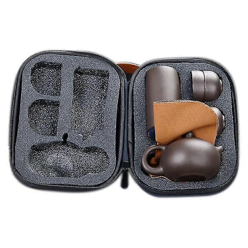 Creative Purple Clay Ceramic Cup Kung Fu Tea Set Cup Portable Set