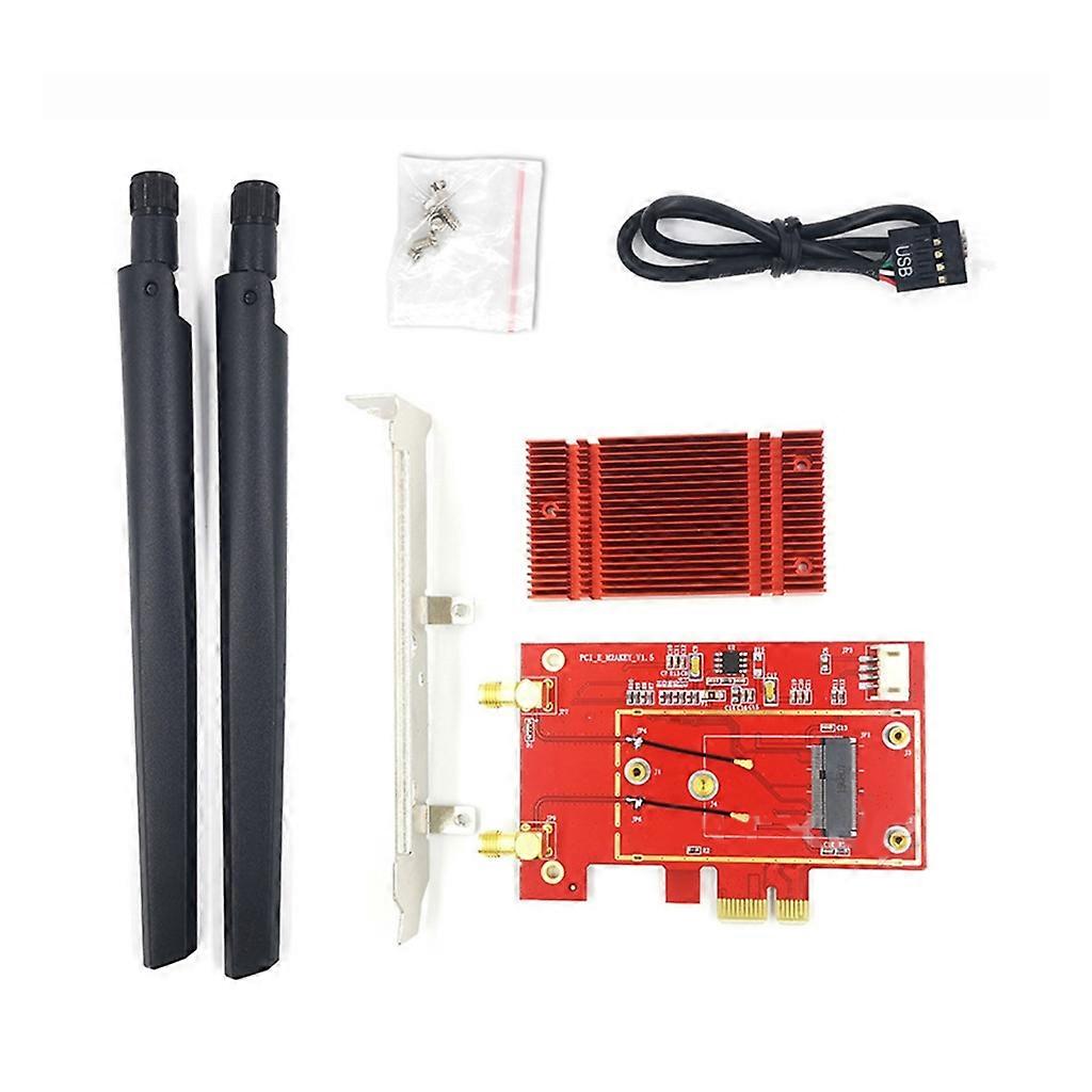 M2-NGFF draadloze netwerkkaart naar PCIE-converteradapter Bluetooth-compatibel