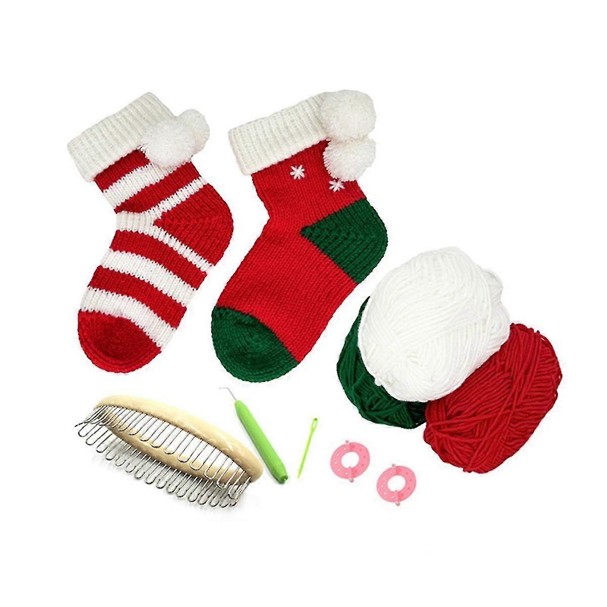 Beginner Crochet Kit Christmas Stockings Crochet Kit with Instruction Tutorials Video Tutorials Peasy Yarn Hook Needle