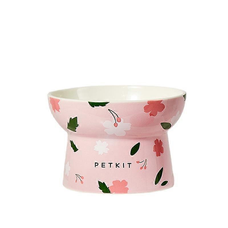 Pet Ceramic Tall Raised Bowl Durable Versatile Cat Feeding Supplies For Protect Pet's Spine
