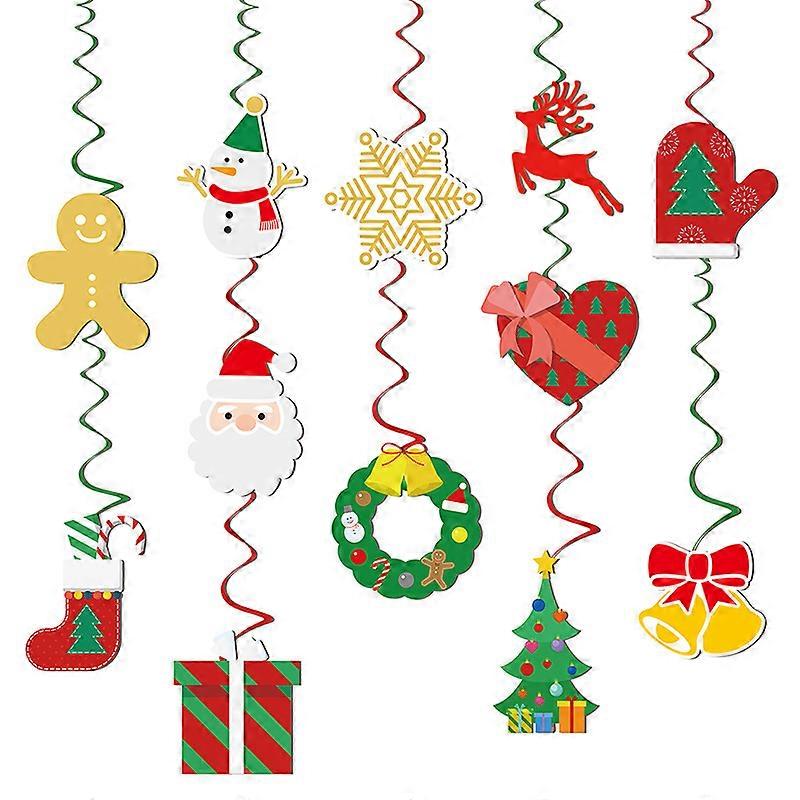 Christmas Hanging Swirl Decorations,  pcs
